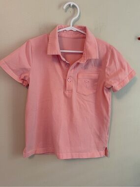 Serendipity by Shrimp & Grits Coral Pink Polo Shirt